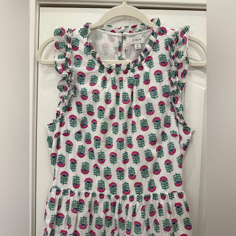 J. Crew Ruffled Floral Dress 8 - Picture 8 of 12